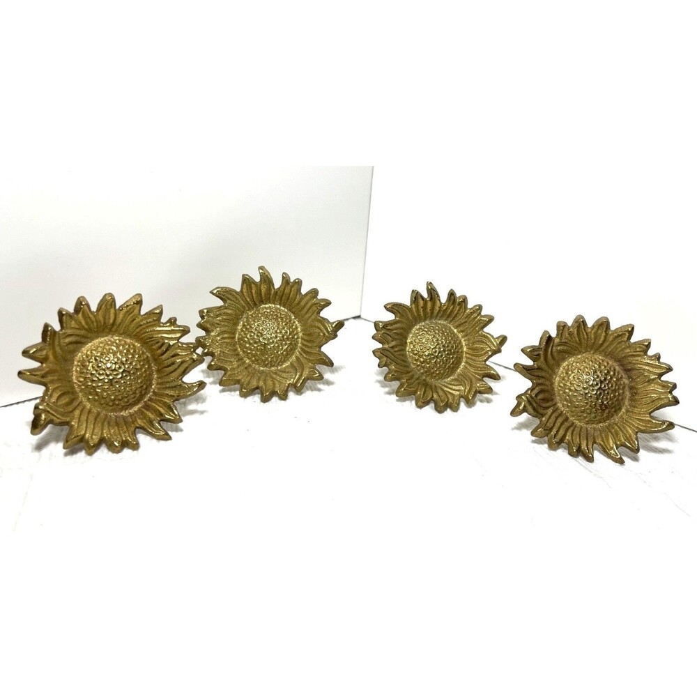 Pier One Sunflower Napkin Rings Set Of 4 By Pier 1 Gold Metal Dining Table Decor